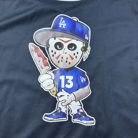 Los Angeles Dodgers Tiny Terrors Jersey Mens Large Short Sleeve Field Of Screams